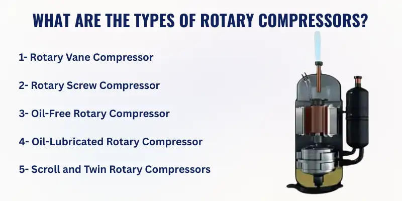 What are the types of Rotary Compressors